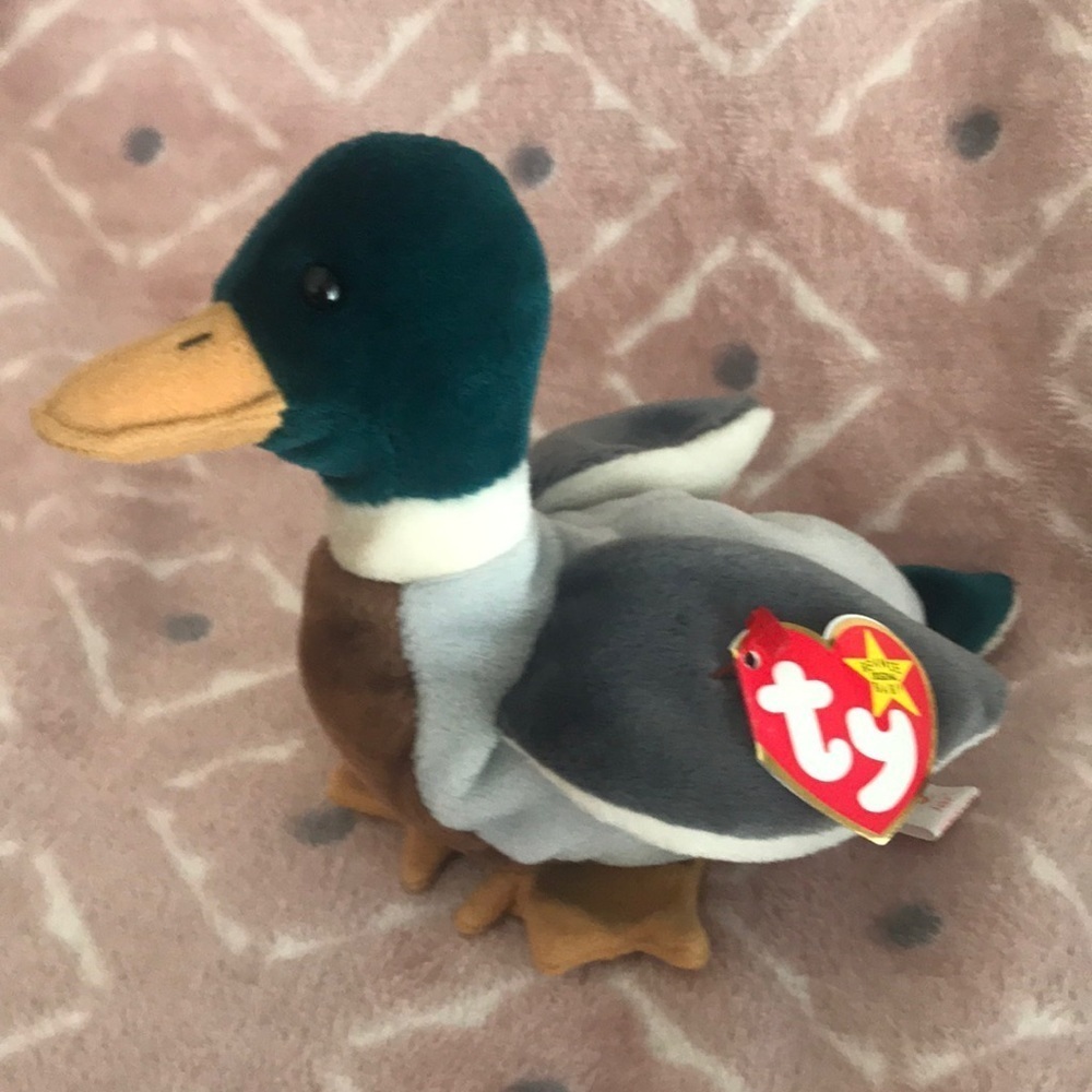 Retired 1998 Ty Beanie Jake Collectors Duck
